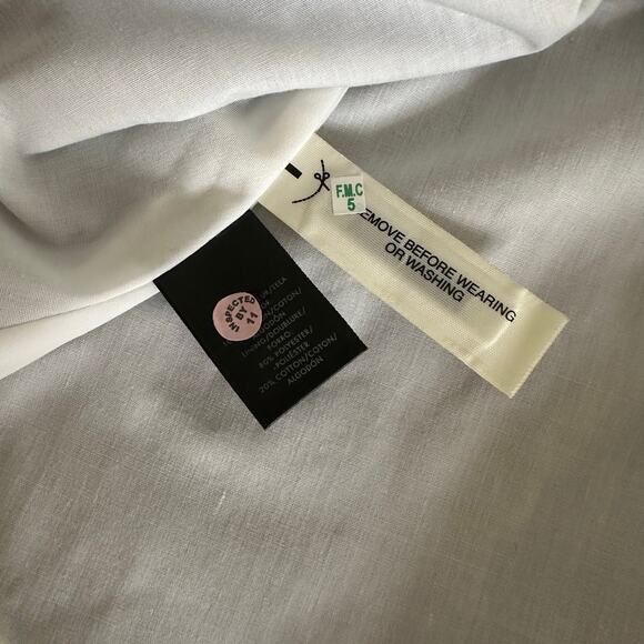 NWT Ann Taylor Navy Eyelet Tennis Racket Pattern Cotton Shirt Dress Size 0P - Picture 10 of 12